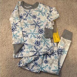 Honest Kids Snowflake Pajamas - Blue and Gray 2T